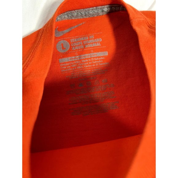 Nike Swoosh Graphic Shirt Mens sz Large Orange - Picture 3 of 5